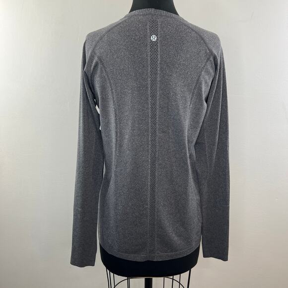 Lululemon Gray Run Swiftly Tech Shirt Long Sleeve Crewneck Thumbhole Top 12 - Picture 7 of 9